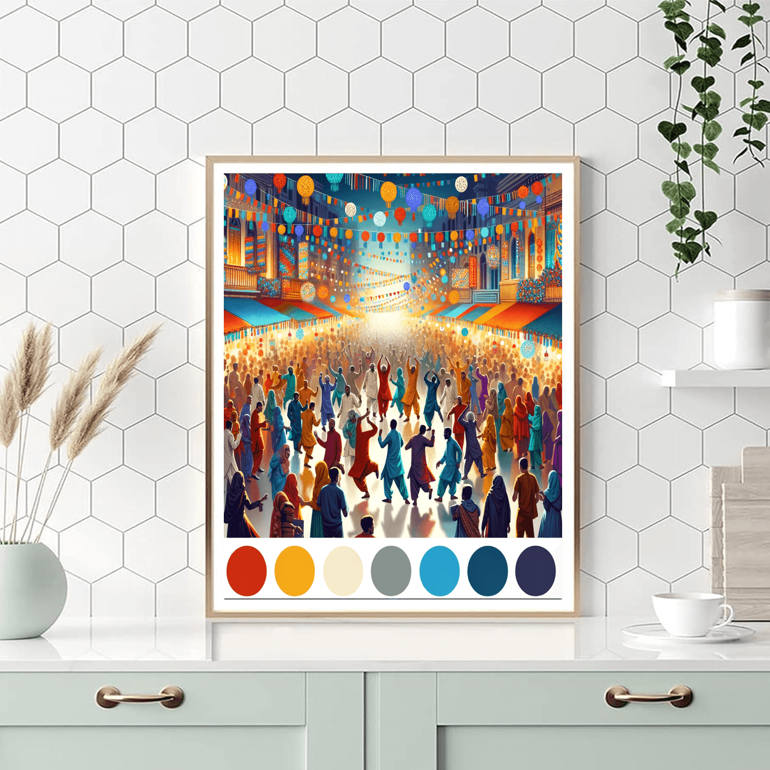Lively Festival Nights Number Painting