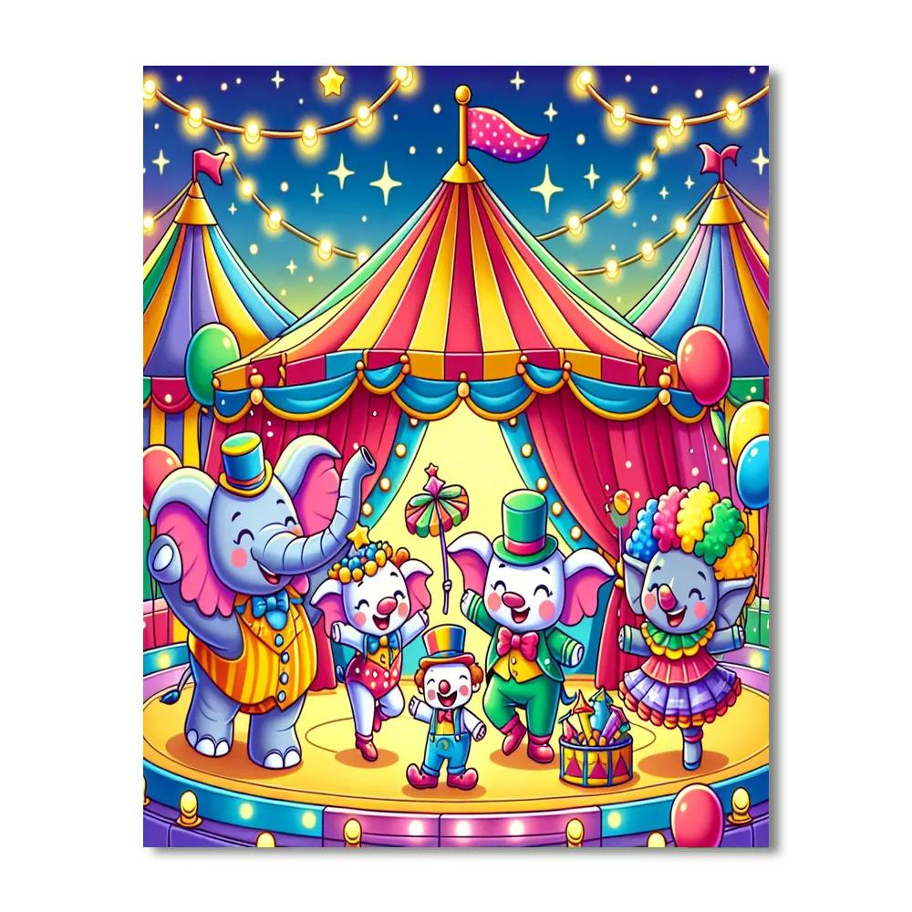 The Circus Adventure Painting Number Kit