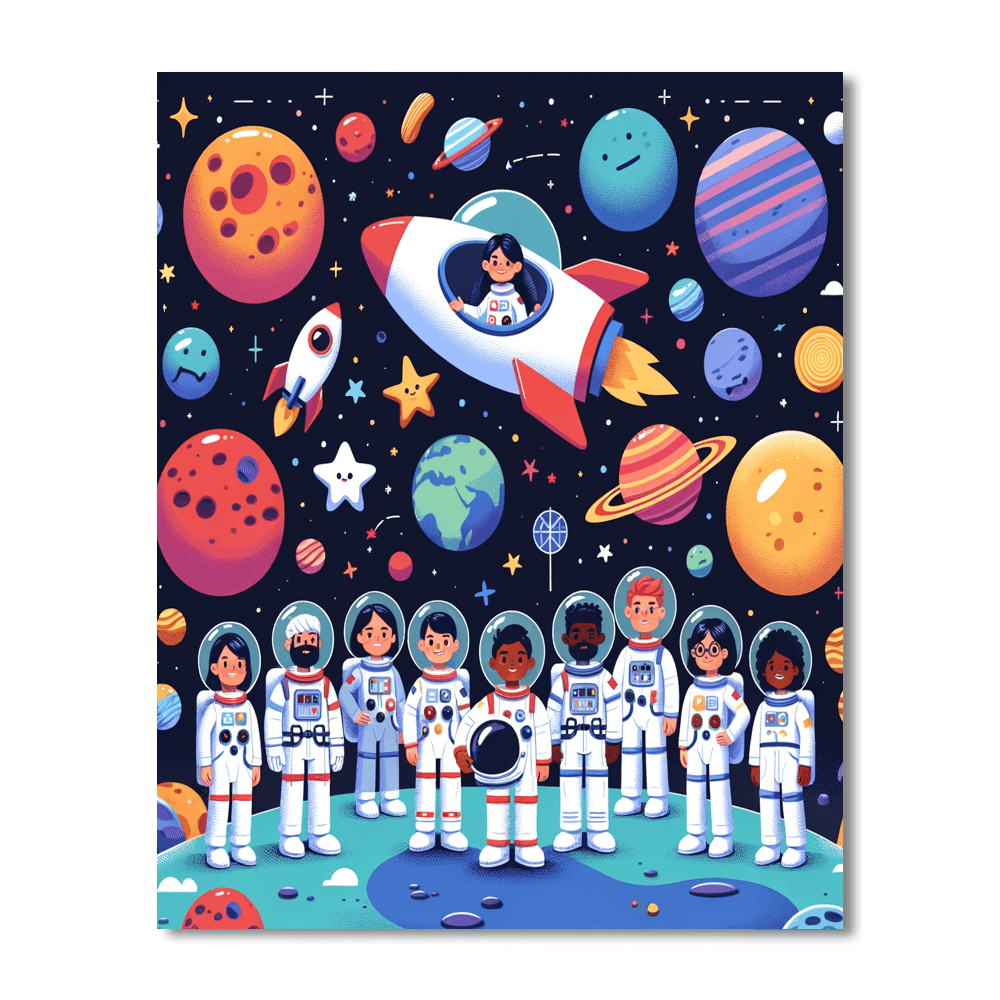 Space Explorer's Voyage Painting By Numbers Kit