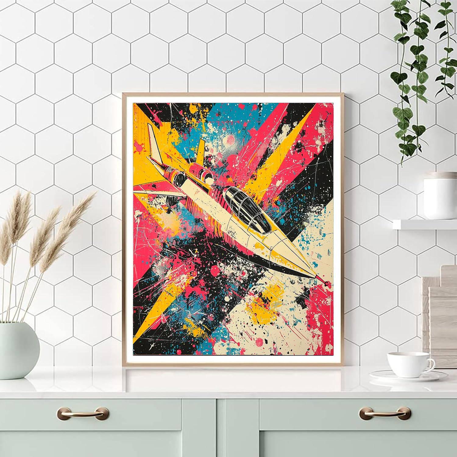 Roy Lichtenstein Inspired Retro Futuristic Journey  Paint By Numbers