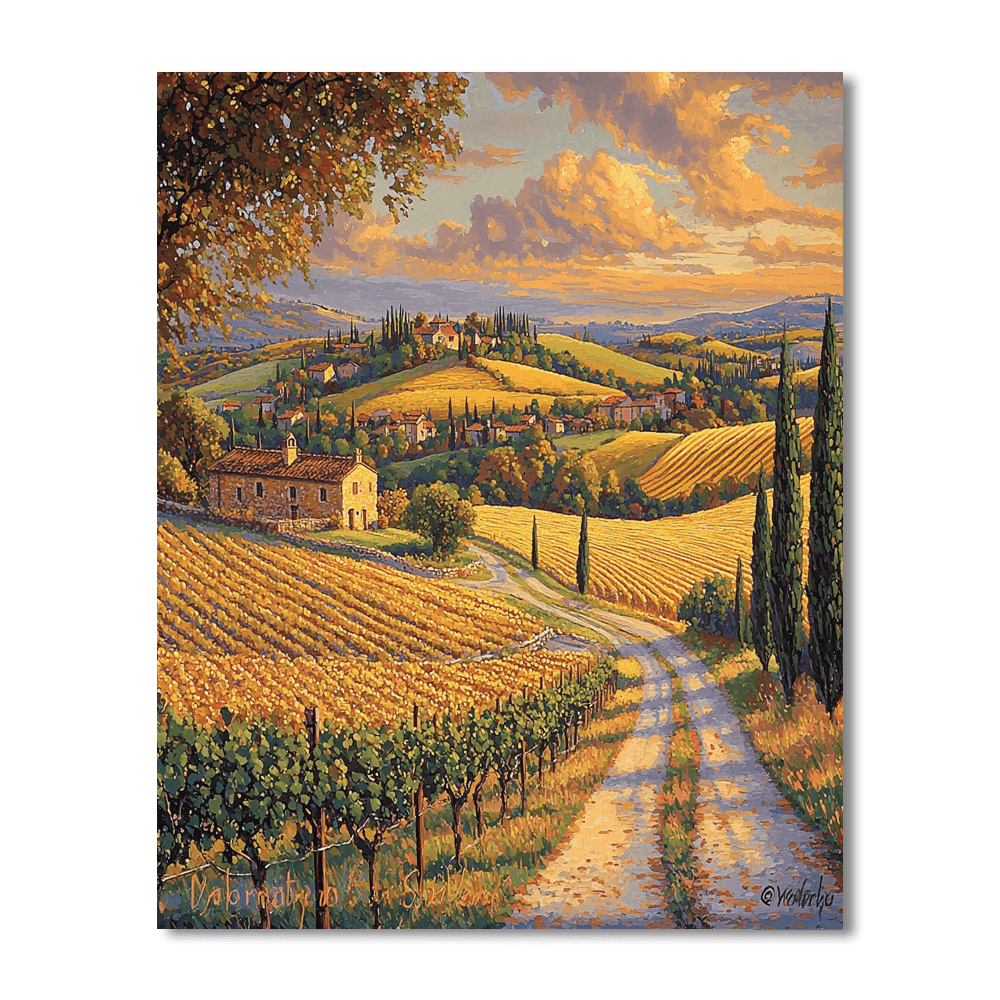 Tuscany Countryside Numbered Painting Kits