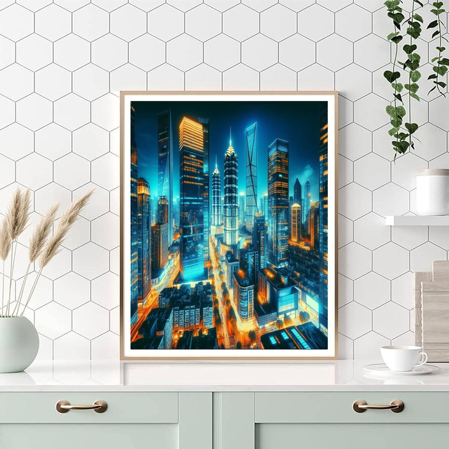 Captivating City Nights Paint By Numbers Kits