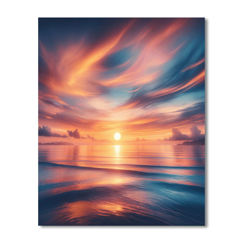 Ethereal Ocean Sunset Paint By Number
