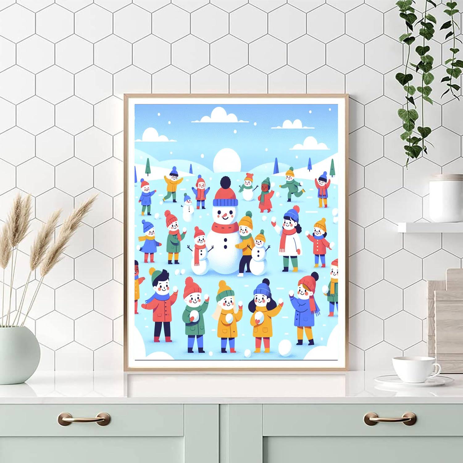 Jolly Snowy Adventures Numbered Painting Kits