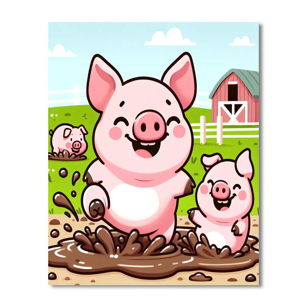 Peppy Pigs Numbered Painting Kits