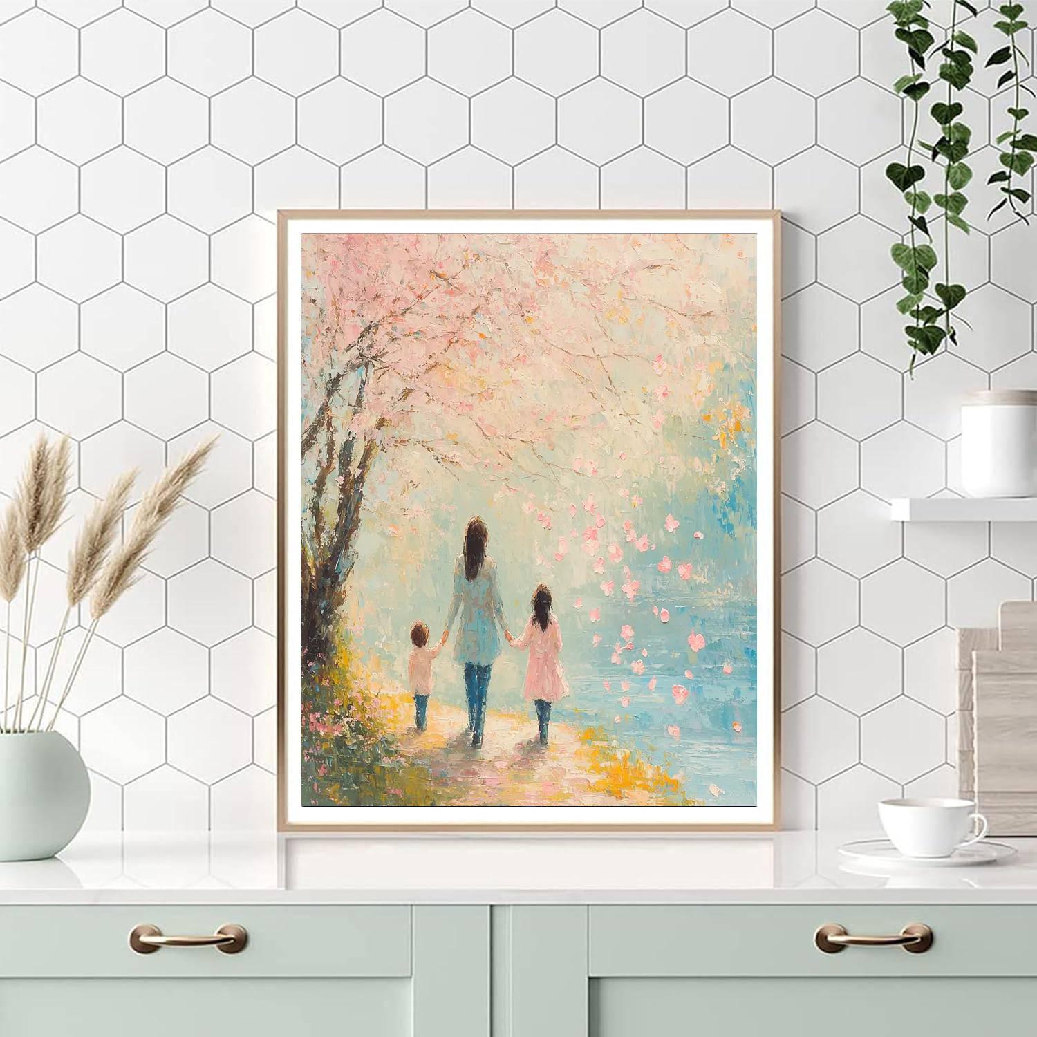 Joyful Morning Stroll Number Painting