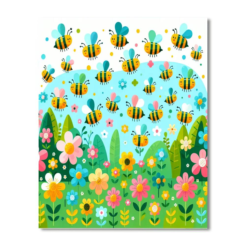 Bees’ Buzzing Bonanza Paint By Numbers