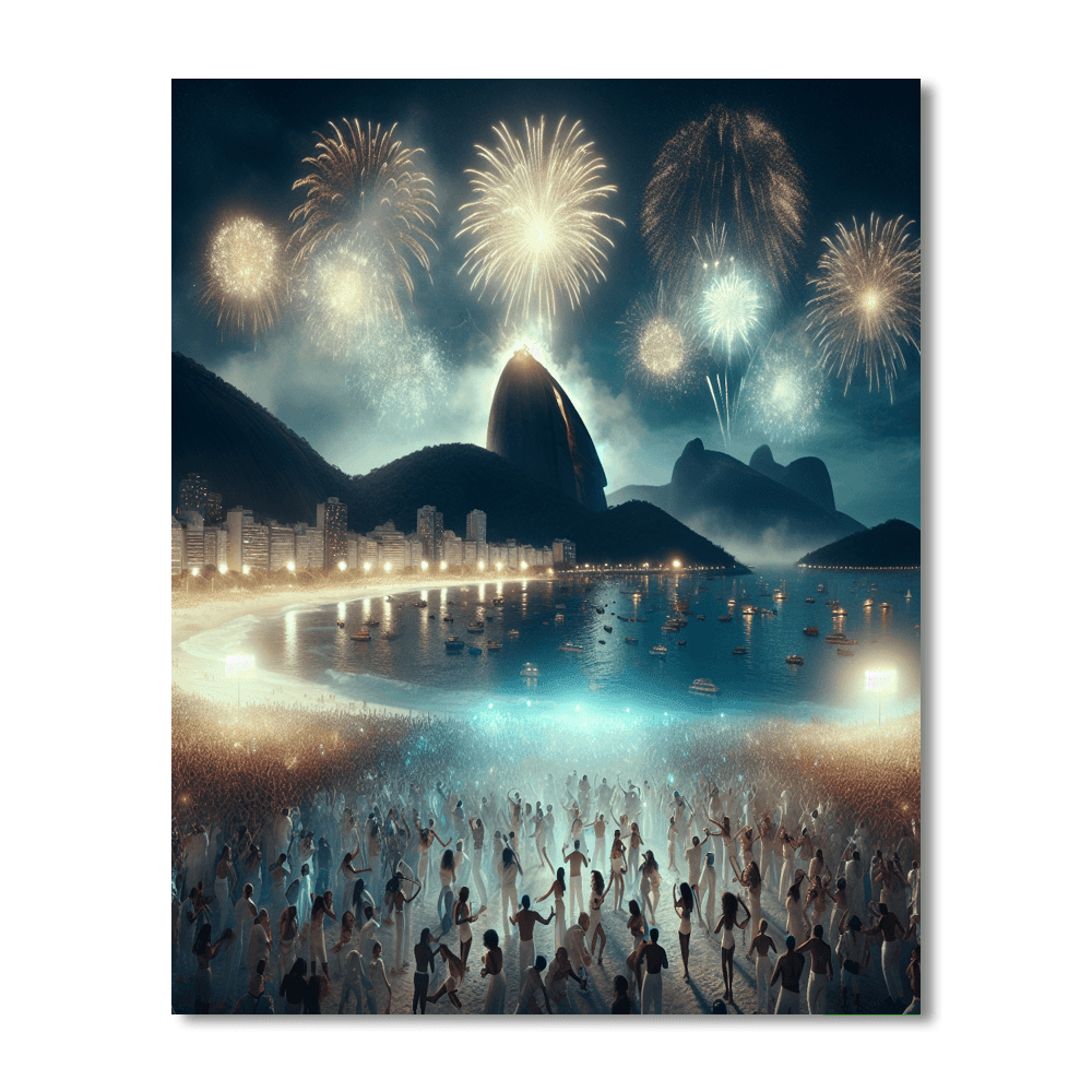 The Sugarloaf Mountain New Year's Eve Number Painting