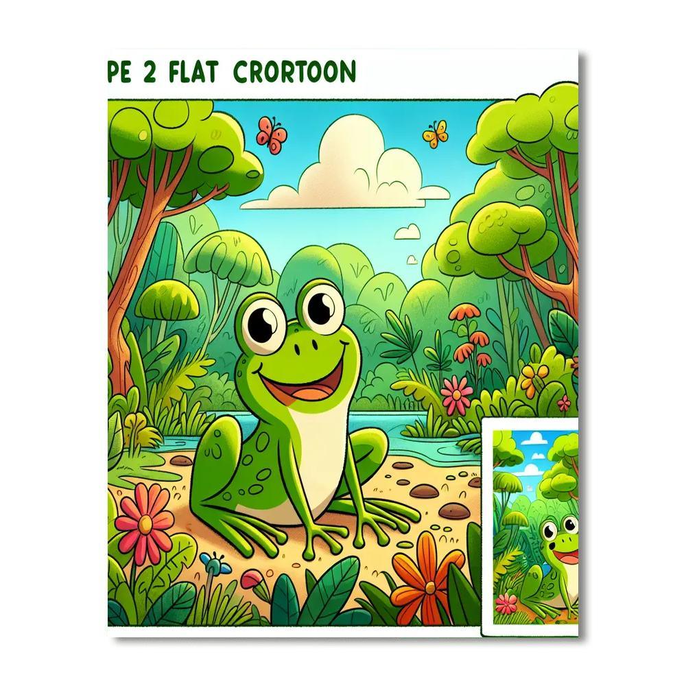 Rainforest Frog Safari Painting Number Kit