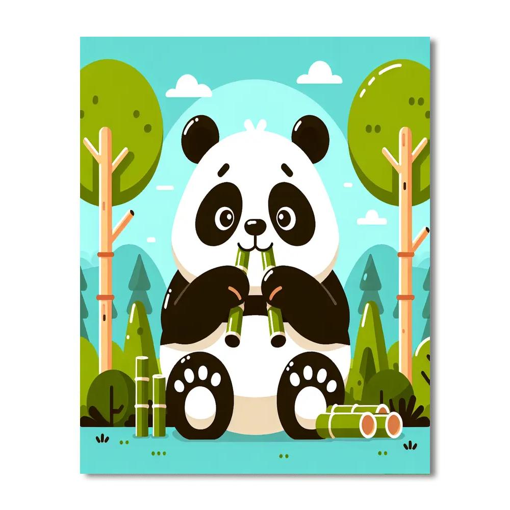Giant Panda Paradise Paint By Numbers Art