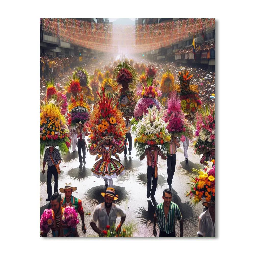 Medellín Flower Fair - Colombia Number Painting