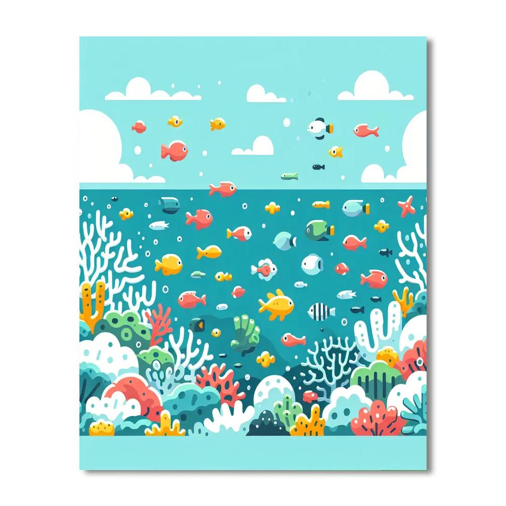 Mystery Of The Coral Reef Number Painting
