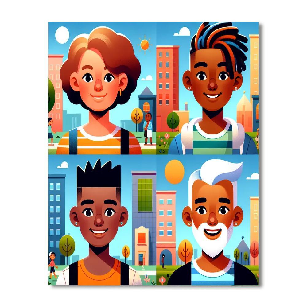 Charming City Adventure Paint By Numbers Art