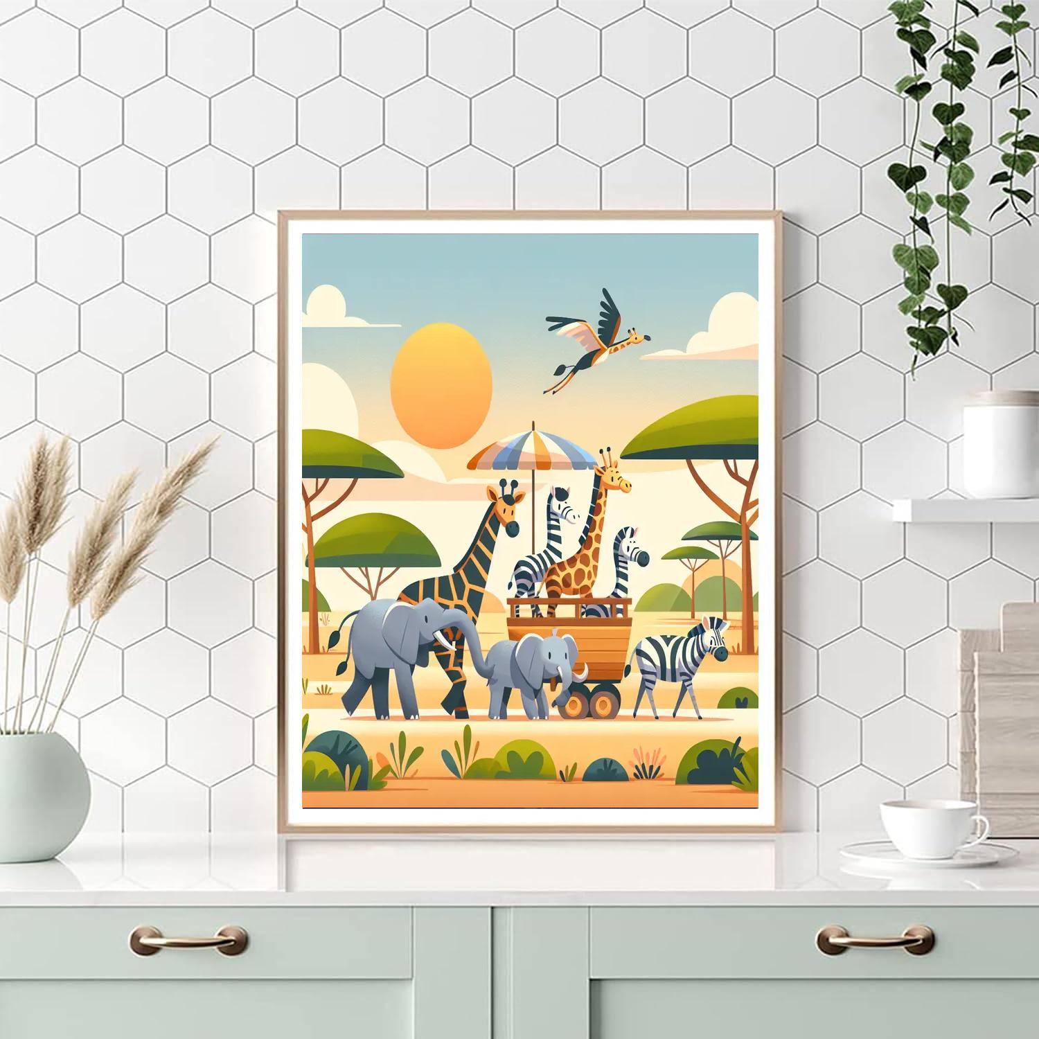 Safari Adventure Trails Numbered Painting Kits