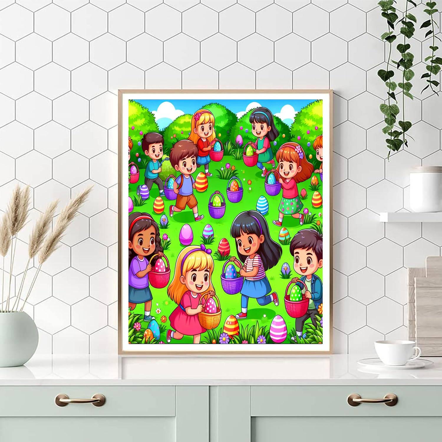 Easter Egg Hunt Delight Paint By Number