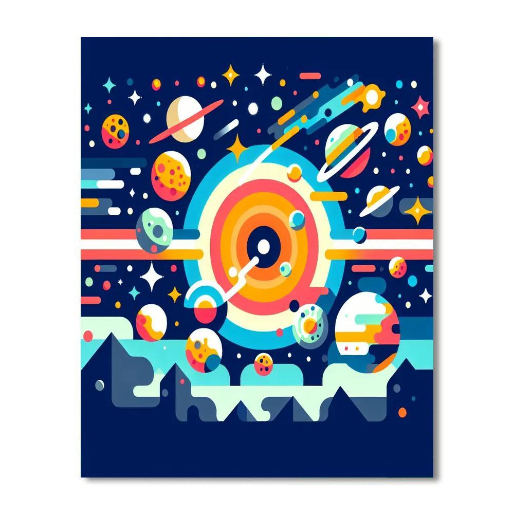 Incredible Outer Space Voyage Paint By Color