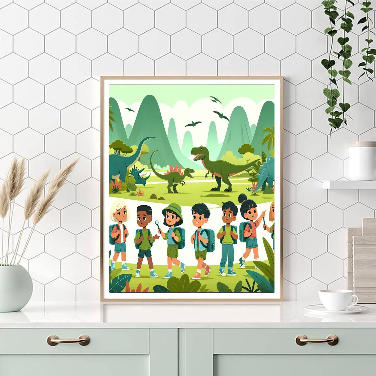 Dinosaur Kingdom Expedition Painting Number Kit