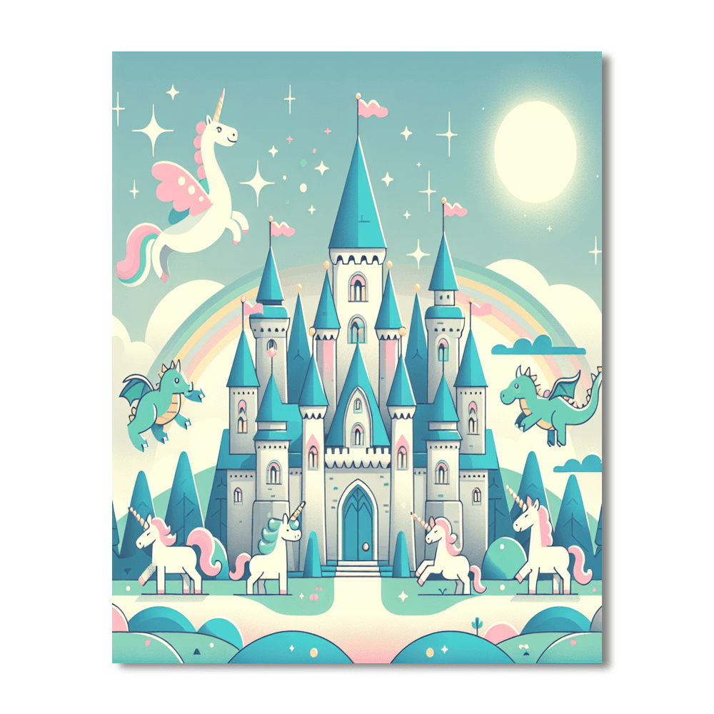 Enchanting Fairy Tale Castles Painting Number Kit