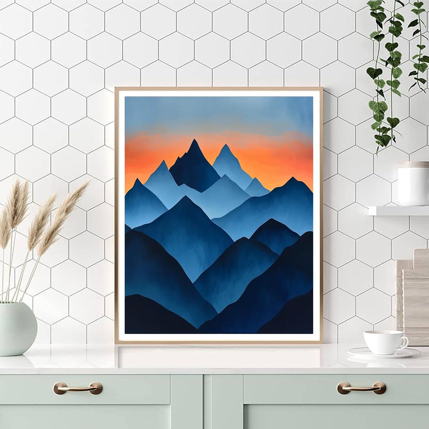 Paul Cézanne Inspired Twilight Mountain Dreams  Painting By Numbers Kit