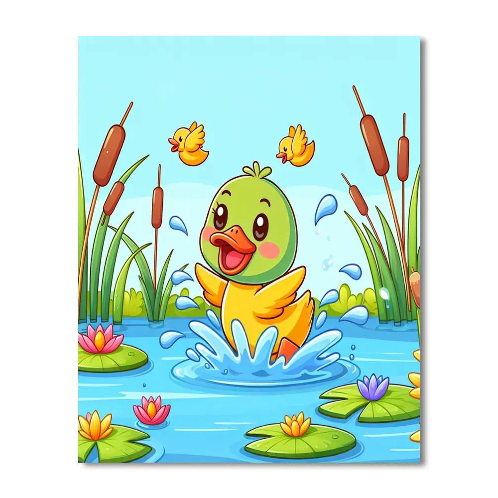 Doodle Ducks Painting Number Kit