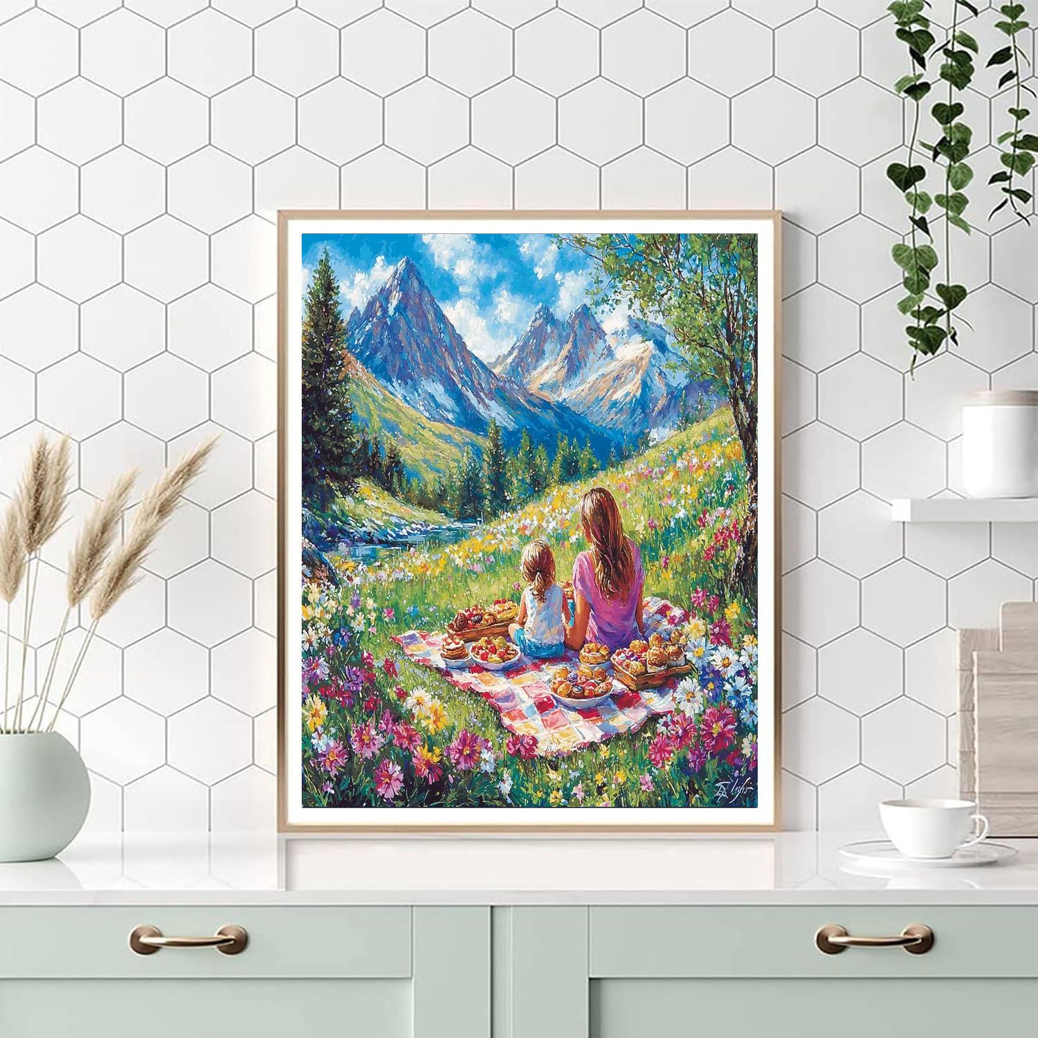 Spring Picnic Delight Numbered Painting Kits