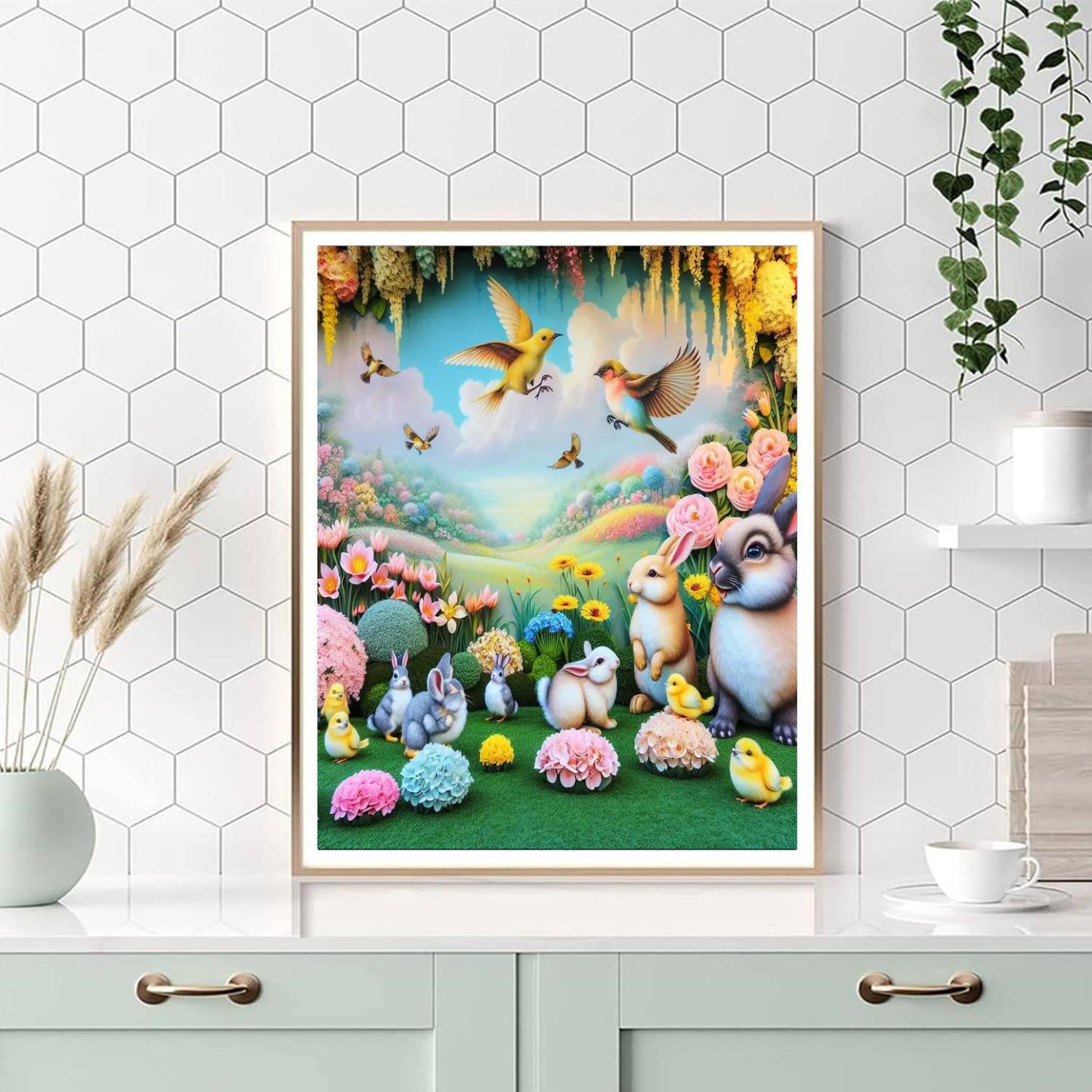 Charming Little Garden Friends Paint By Numbers Art