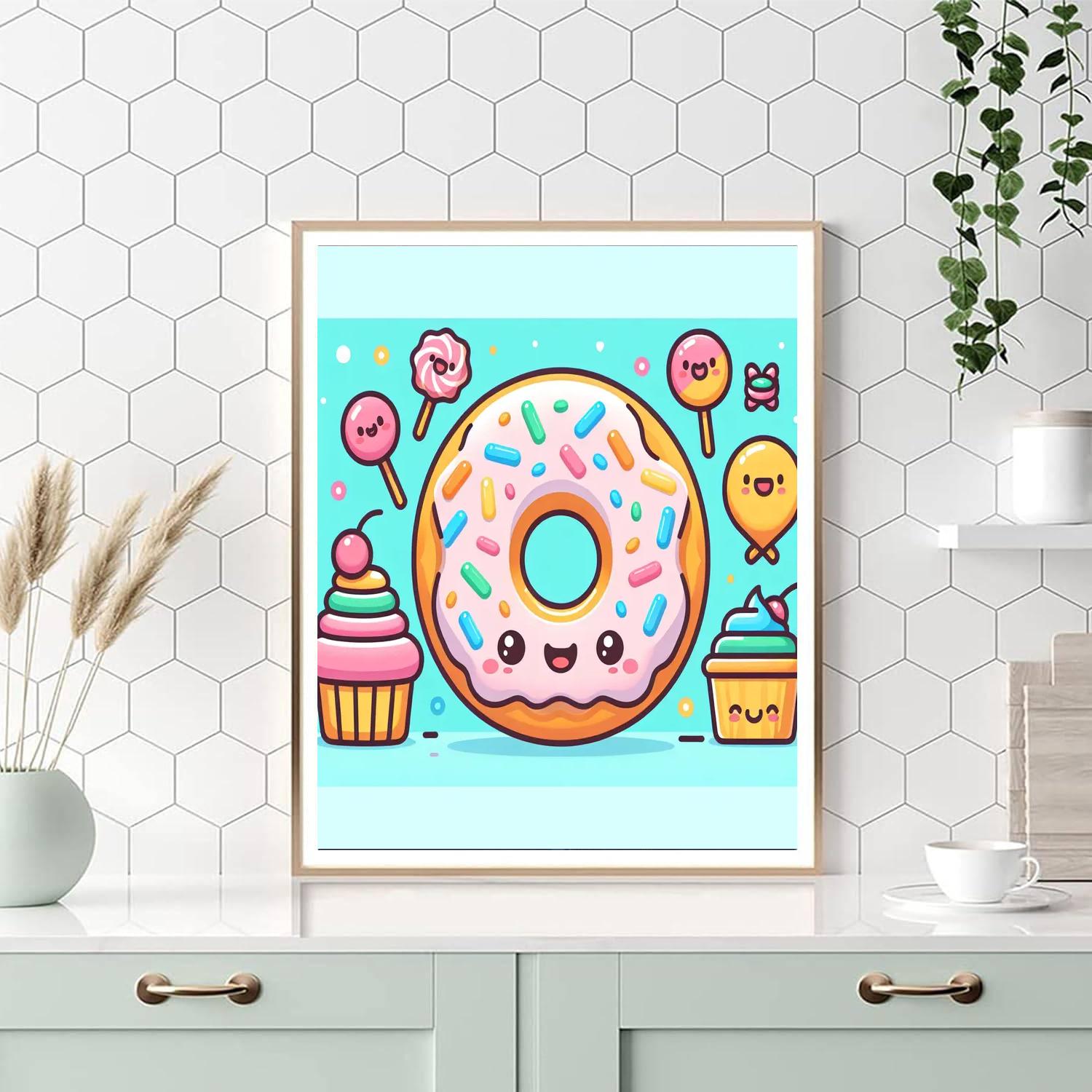 Delightful Donut Number Painting