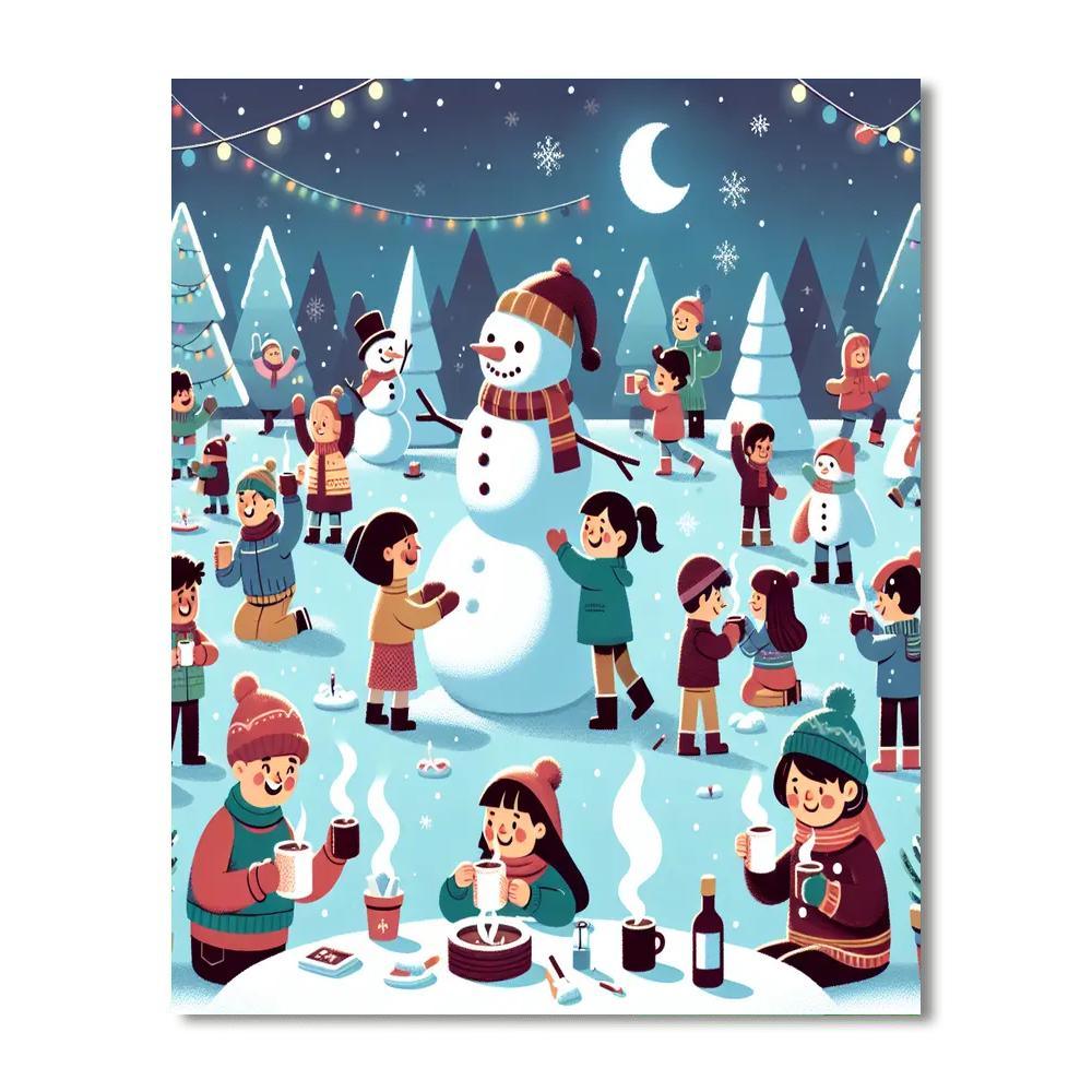 Winter Frost Festival Painting Number Kit