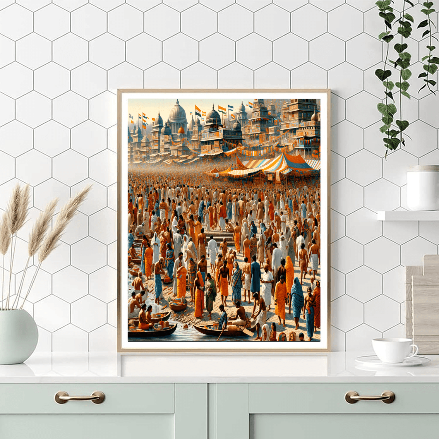 Kumbh Mela - Allahabad Painting By Numbers Kit