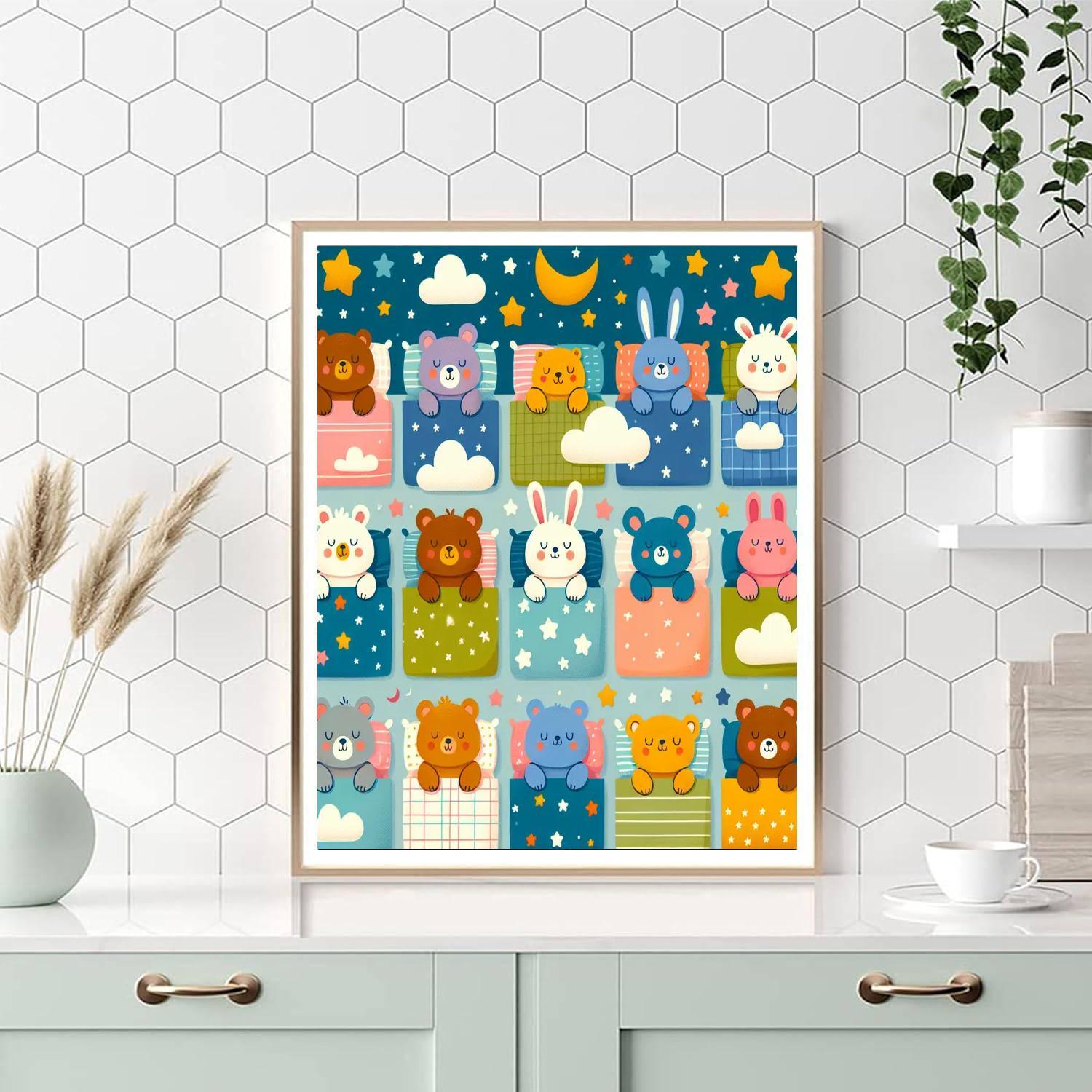 Sweet Dreams With Sleepy Animals Paint By Color