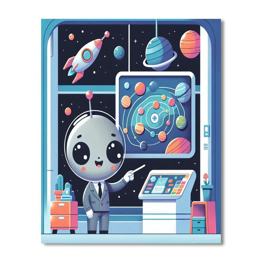 Intergalactic Travel Agency Paint By Numbers Kits