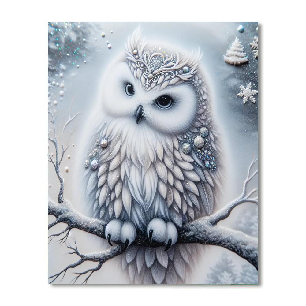 Magical Snowy Owl Tale Paint By Color