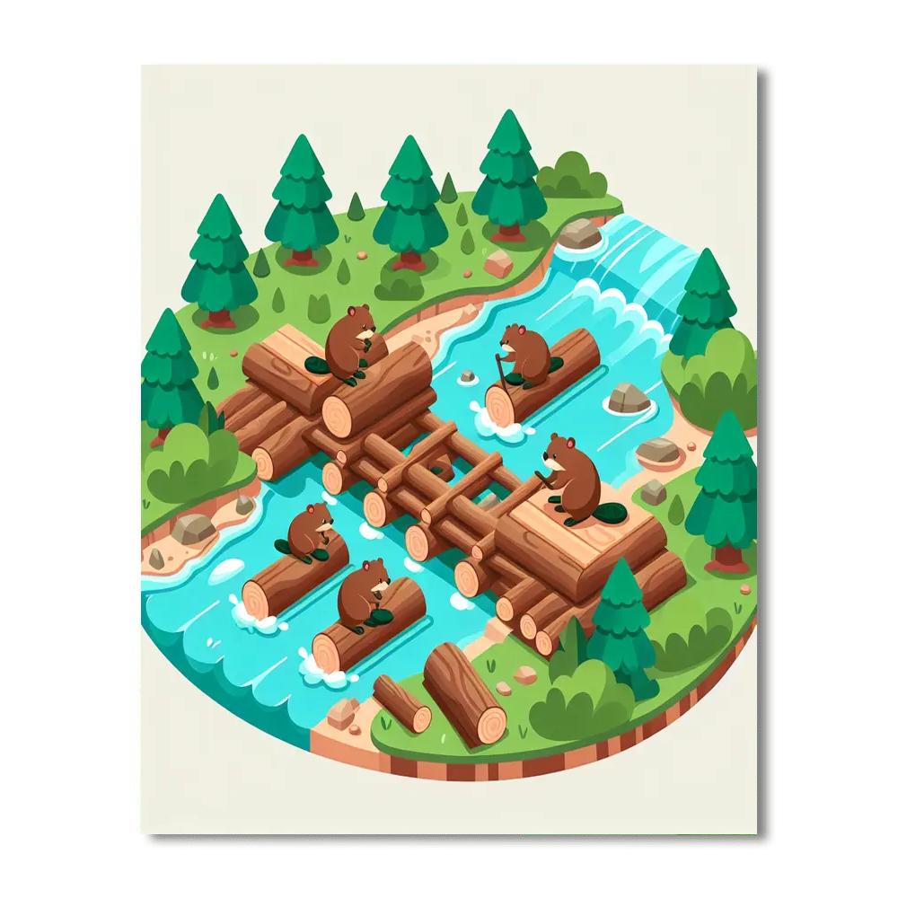 Busy Beavers Building Paint By Numbers Kits