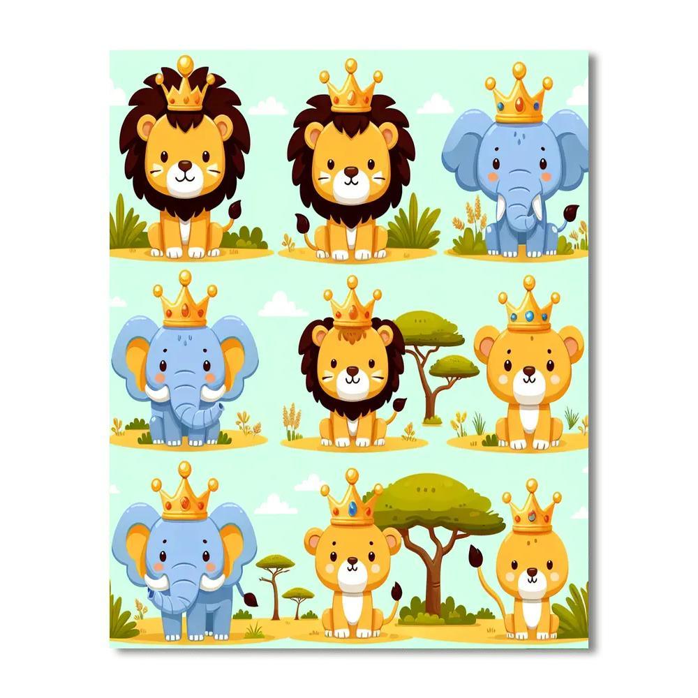 Royal Safari Quest Number Painting