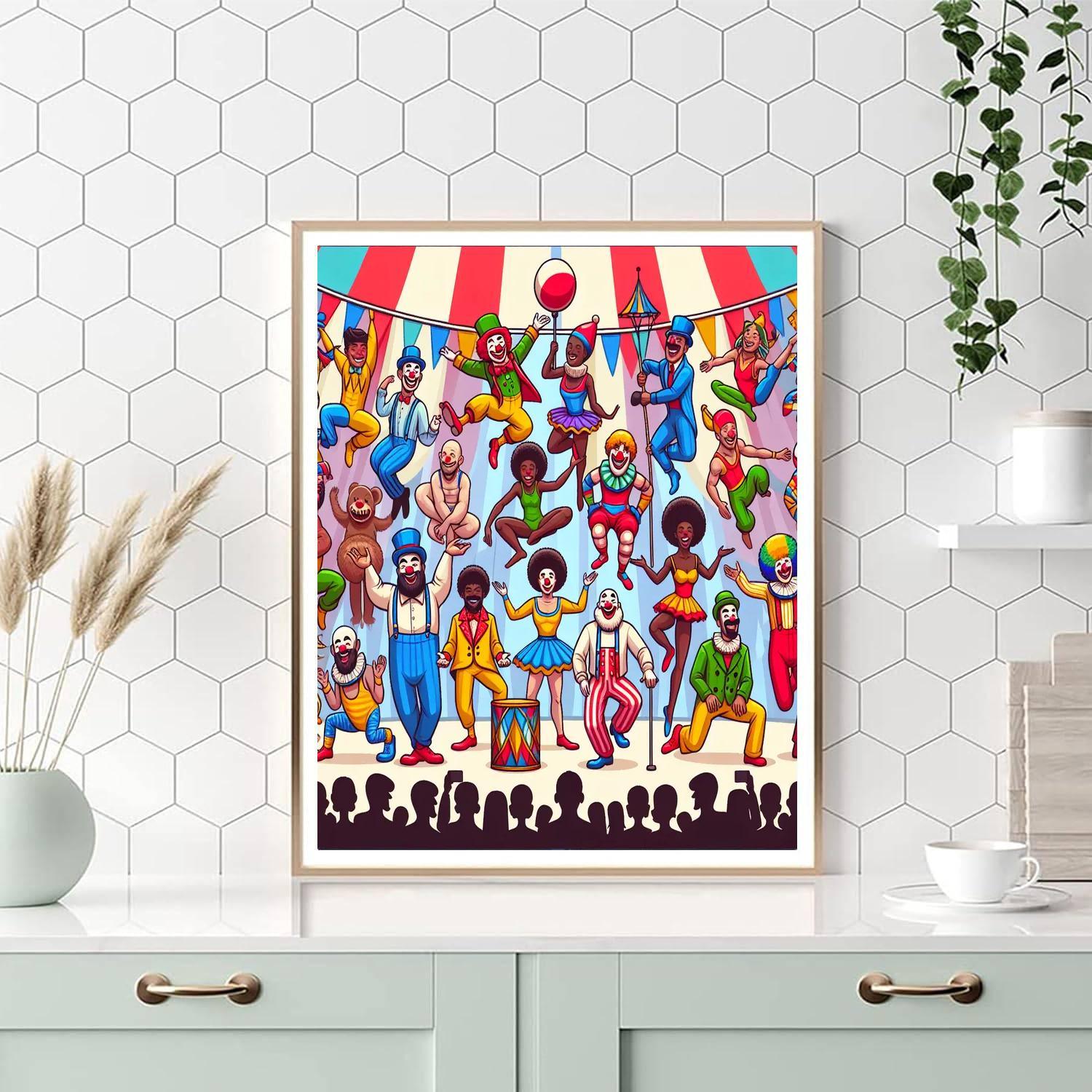 Circus Funfair Spectacle Painting By Numbers Kit