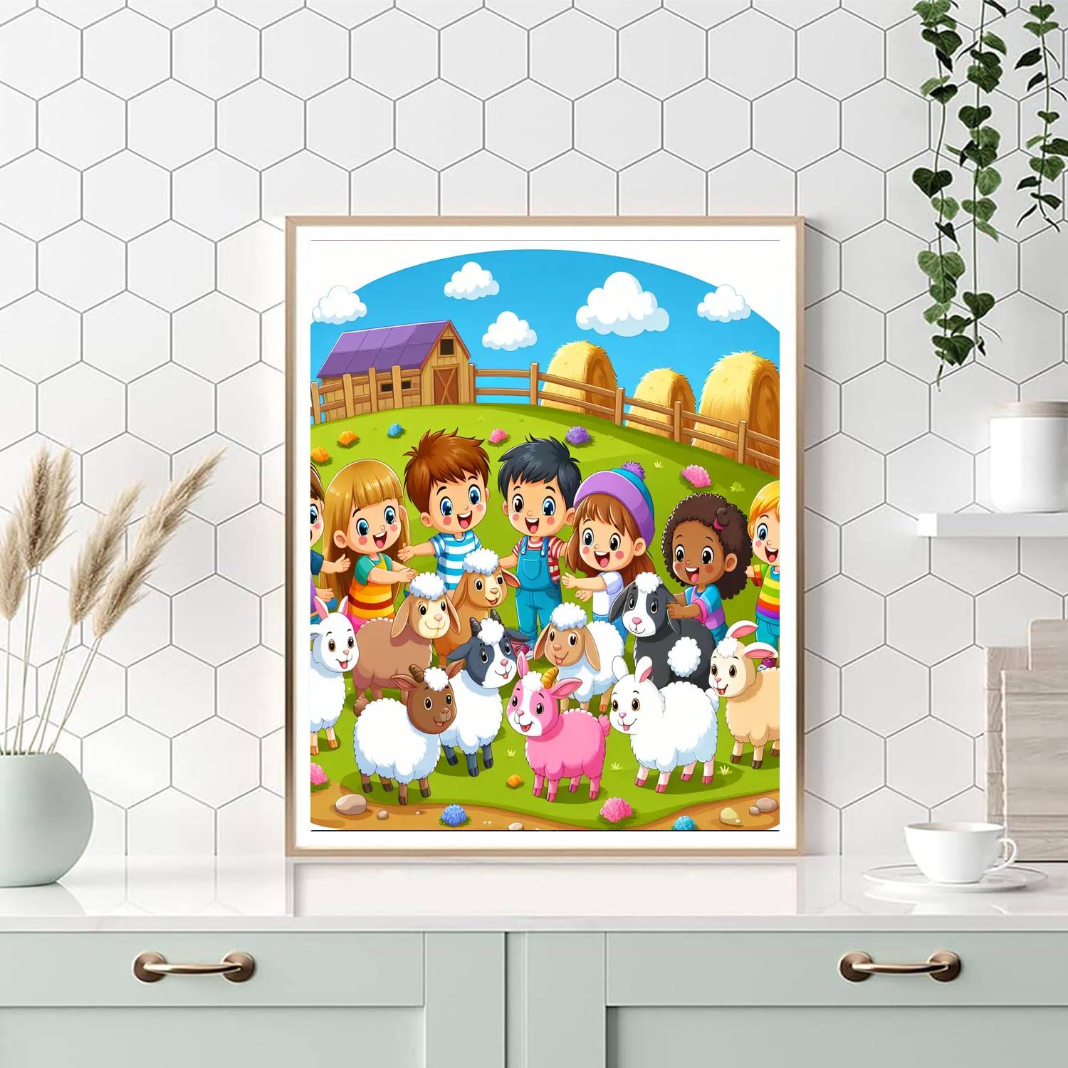 Friendly Petting Zoo Numbered Painting Kits