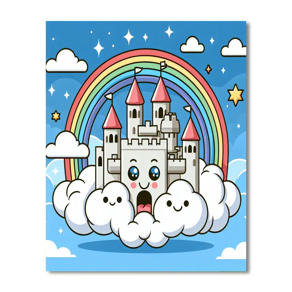 Fluffy Cloud Castle Paint By Color