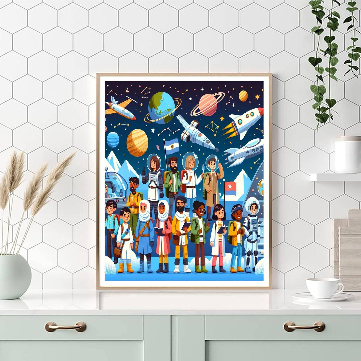 Galaxy Explorer's Adventure Painting Number Kit