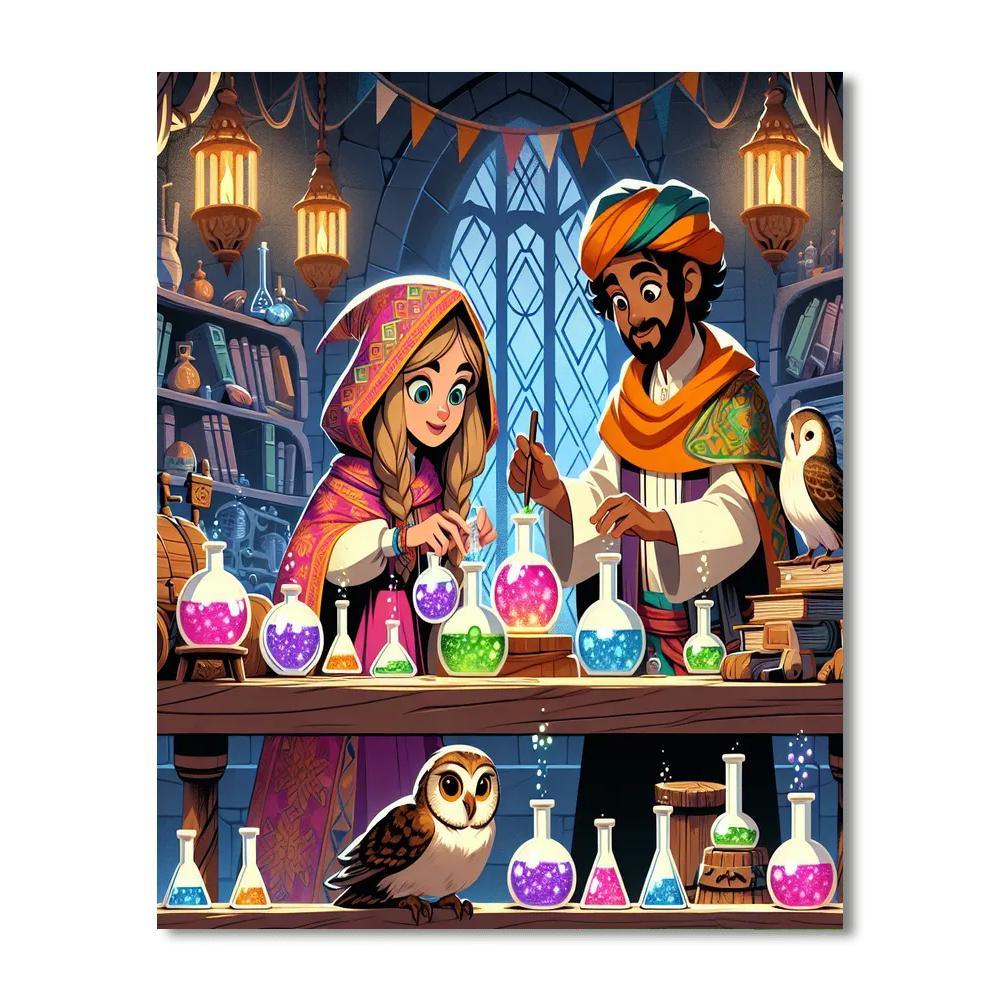 Mystic Wizard's Workshop Painting Number Kit