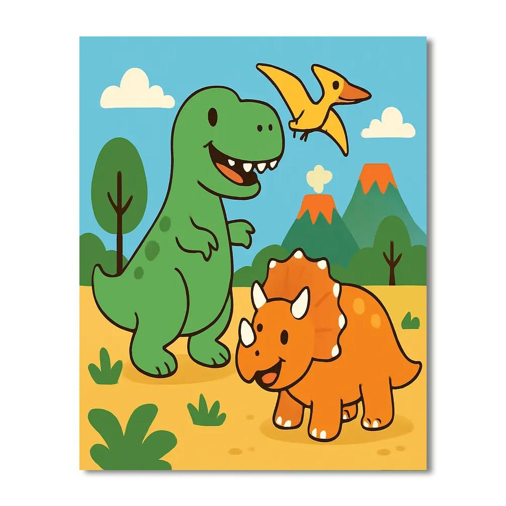 Wacky Dinosaur Adventure Paint By Color