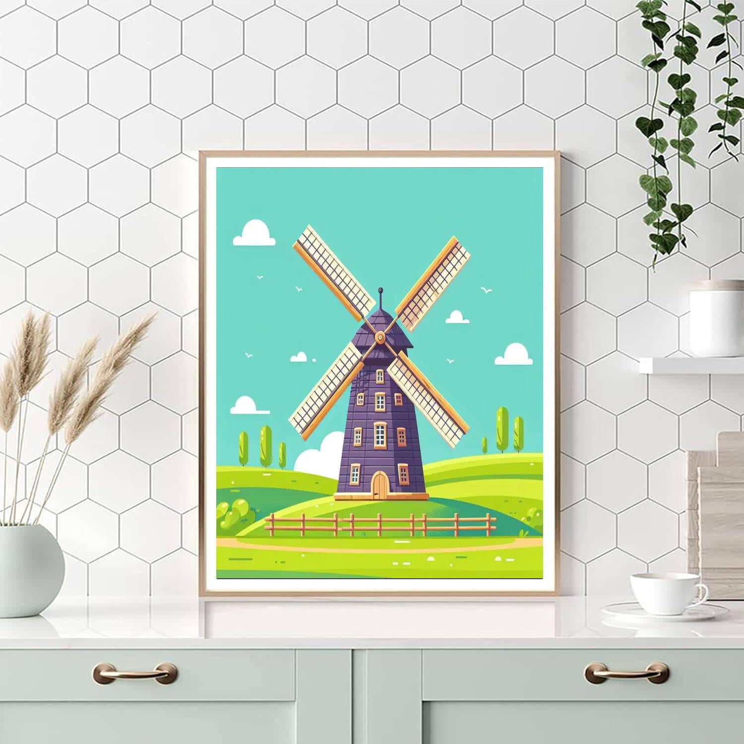Whistling Windmill Paint By Numbers Art