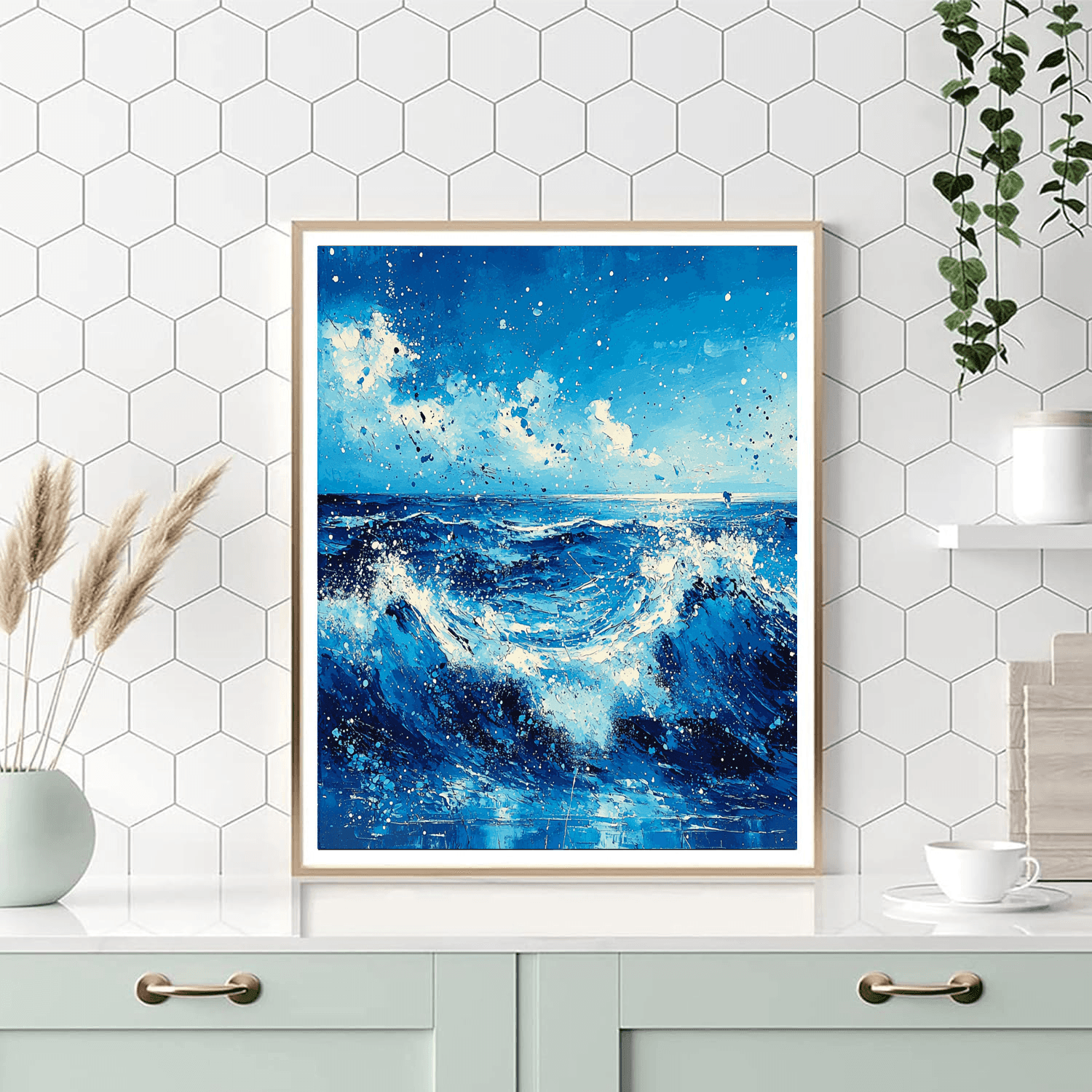 Jackson Pollock Inspired Abstract Seascape Visions  Paint By Number