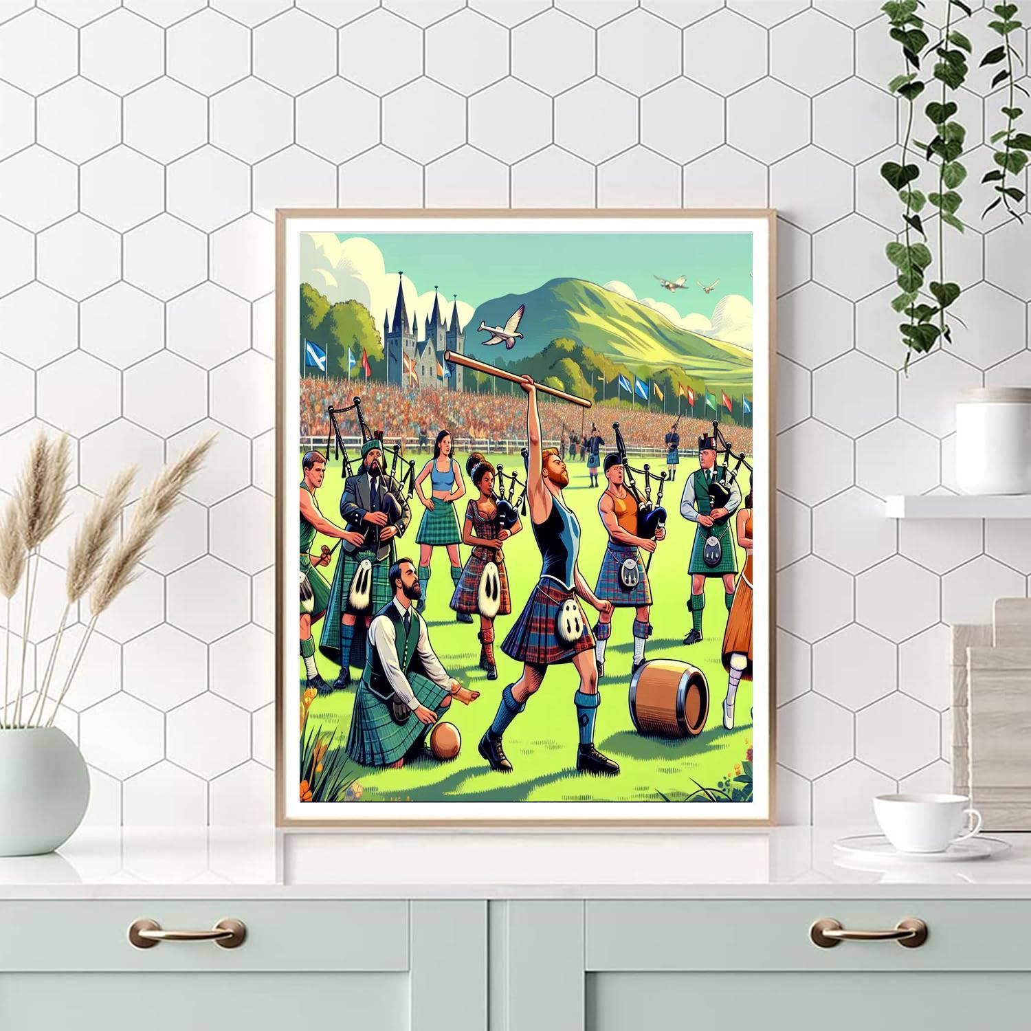 Highland Games - Scotland Paint By Numbers Kits