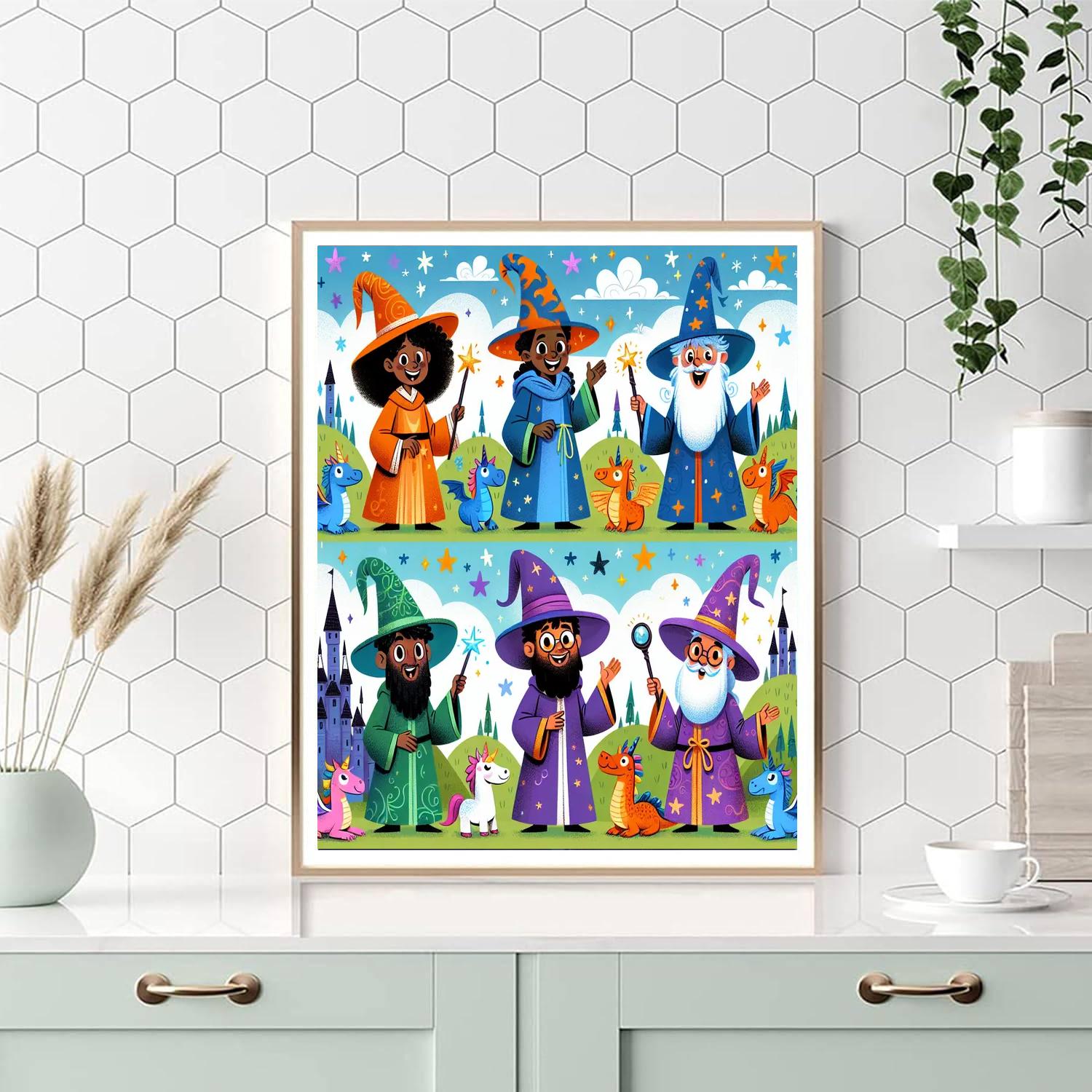 Adventure With Magical Wizards Numbered Painting Kits