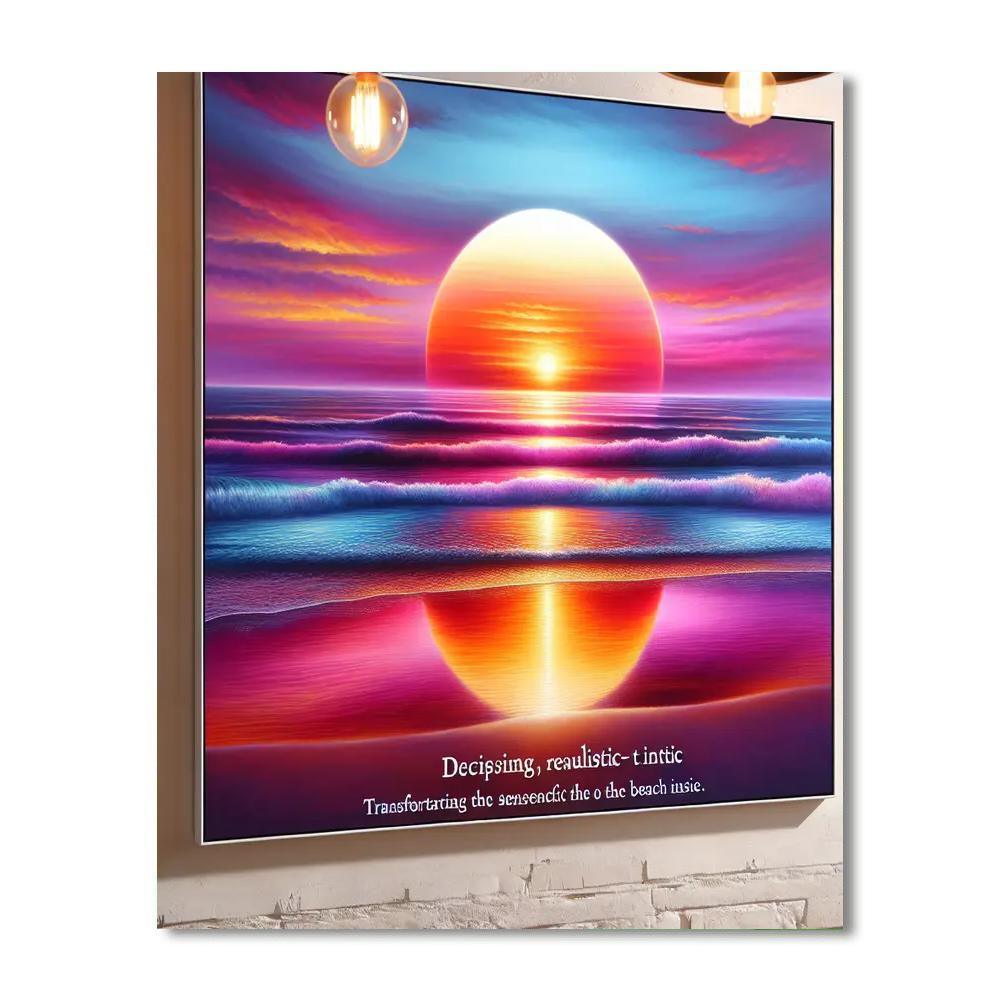 Radiant Sunset At The Beach Painting Number Kit