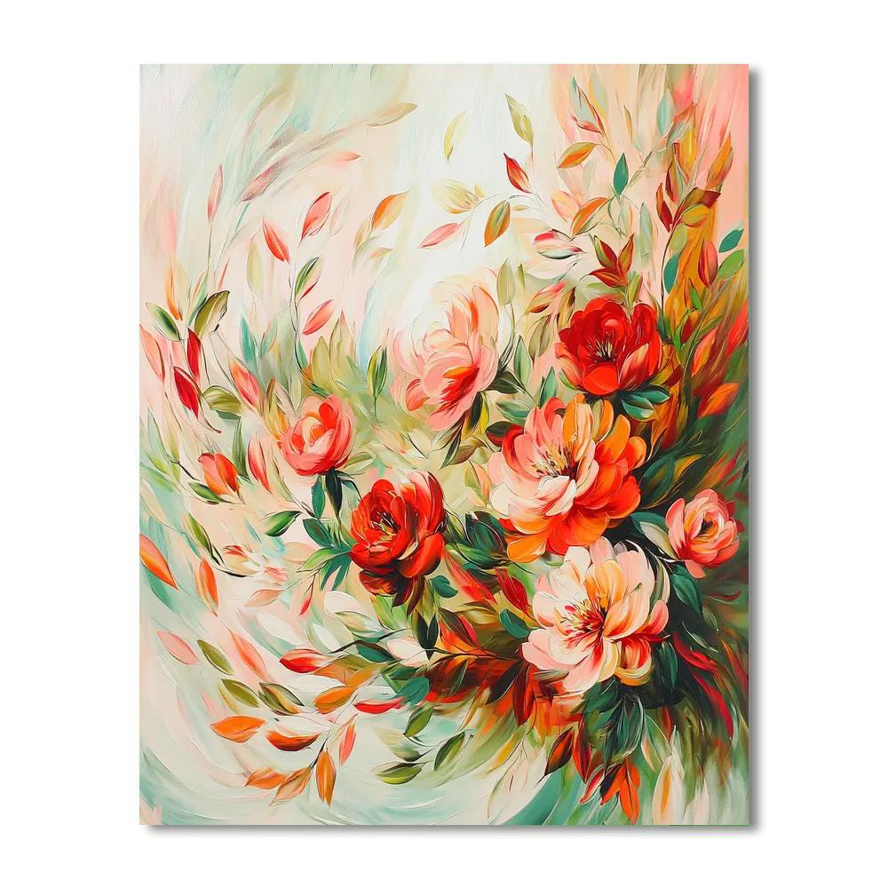 Leonardo Da Vinci Inspired Blossoms In Motion  DIY Paint By Numbers