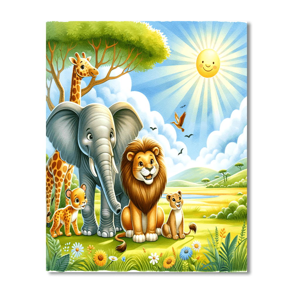 Animal Safari Paint By Color