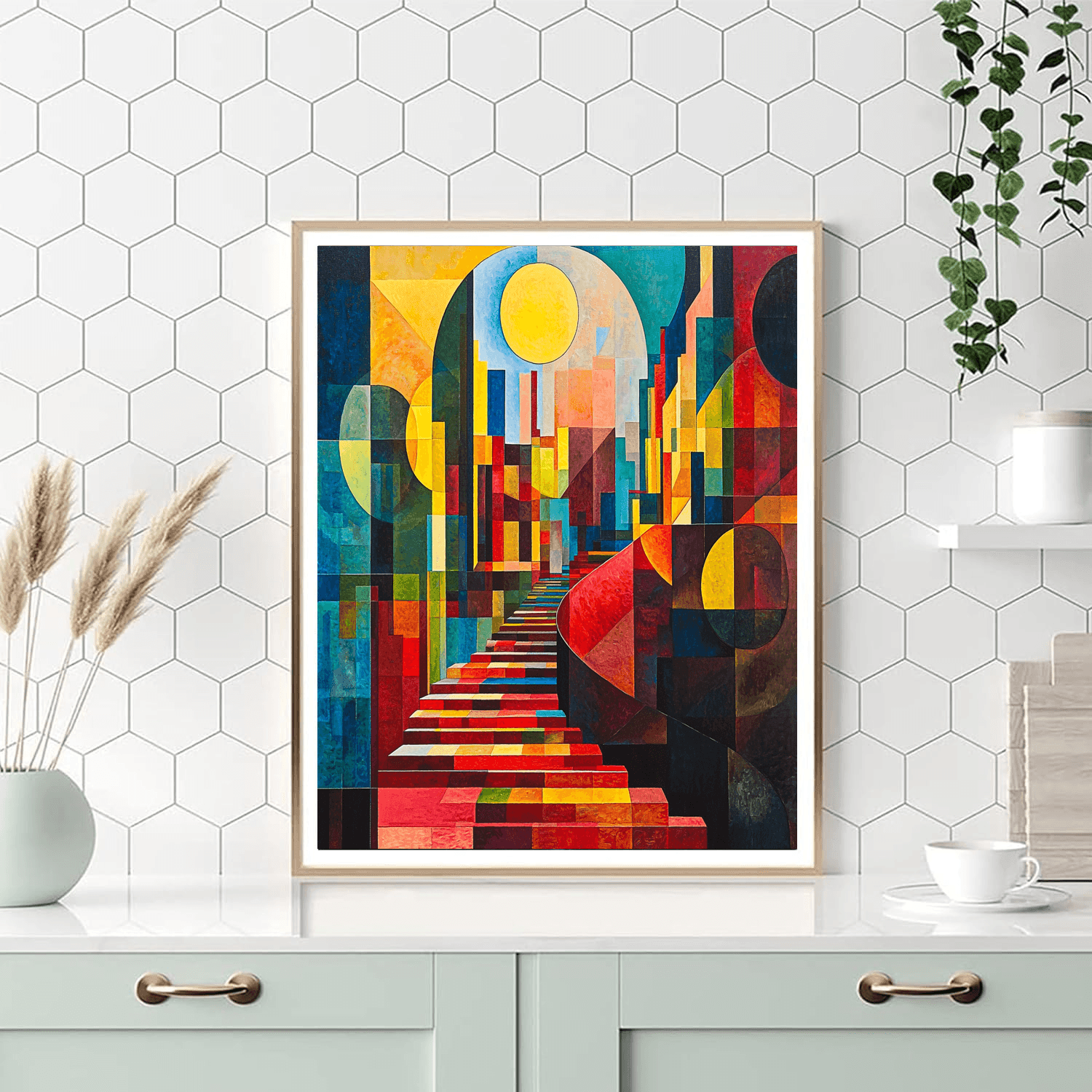 Wassily Kandinsky Inspired Colorful Urban Vibes  Paint By Numbers Art