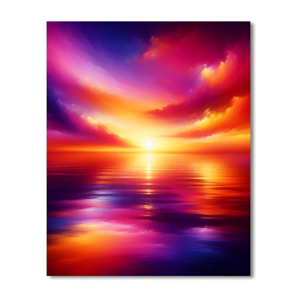 Radiant Sunset Horizon DIY Paint By Numbers