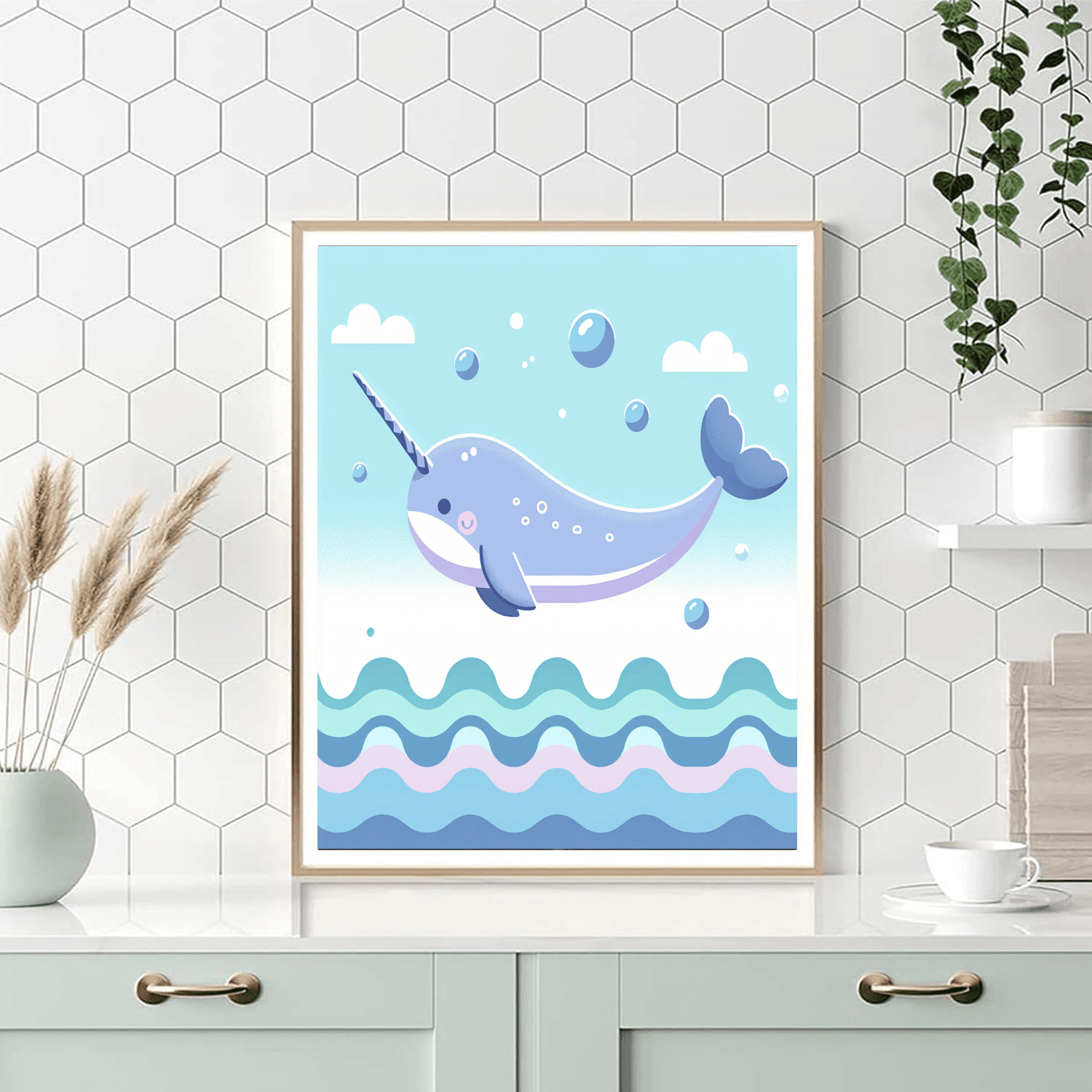 Noble Narwhal Number Painting